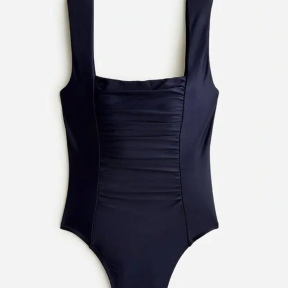 J. Crew Other - JCrew Black Ruched squareneck one-piece NWT Size 22